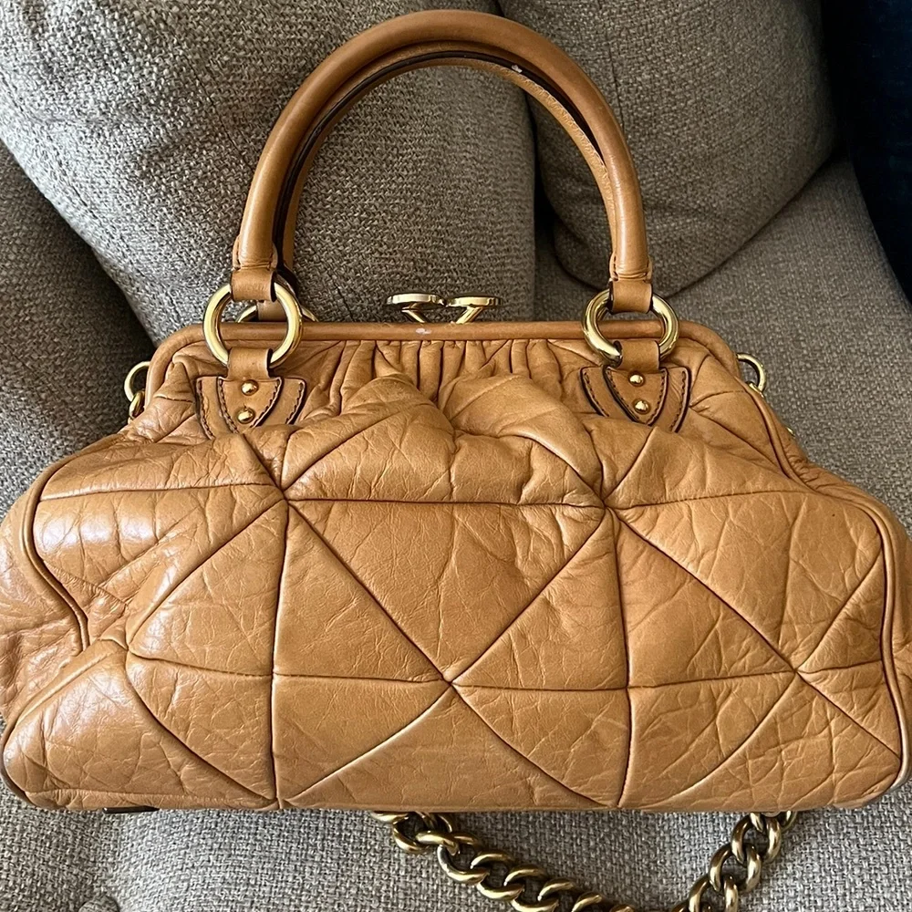 Marc Jacobs Stam Vintage Y2K Chain Strap Quilt Patch Satchel Handbag $1495 RARE - Picture 5 of 11